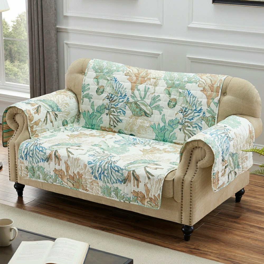 Atlantis Jade Reversible Chair Cover | Plow & Hearth