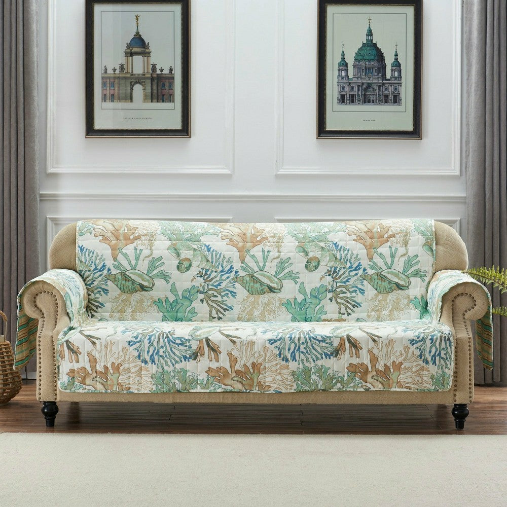 Atlantis Jade Reversible Chair Cover | Plow & Hearth