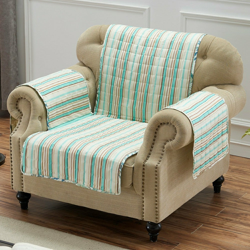 Atlantis Jade Reversible Chair Cover | Plow & Hearth