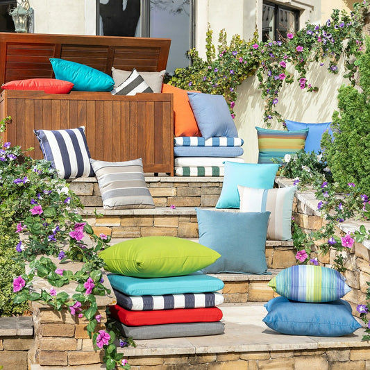 Sunbrella Premium Club Cushion with Ties | Plow & Hearth
