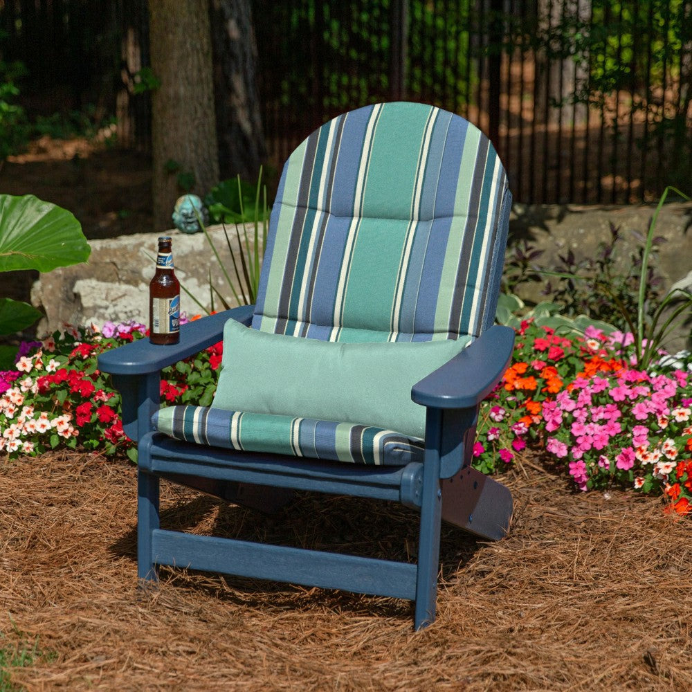 Polyester Classic Adirondack Chair Cushion, Blue | Plow & Hearth