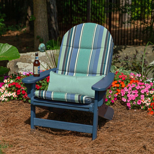 Polyester Classic Adirondack Chair Cushion, Blue | Plow & Hearth