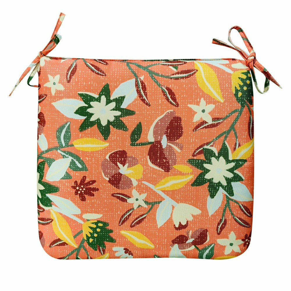 Classic Chair Cushion with Ties | Plow & Hearth
