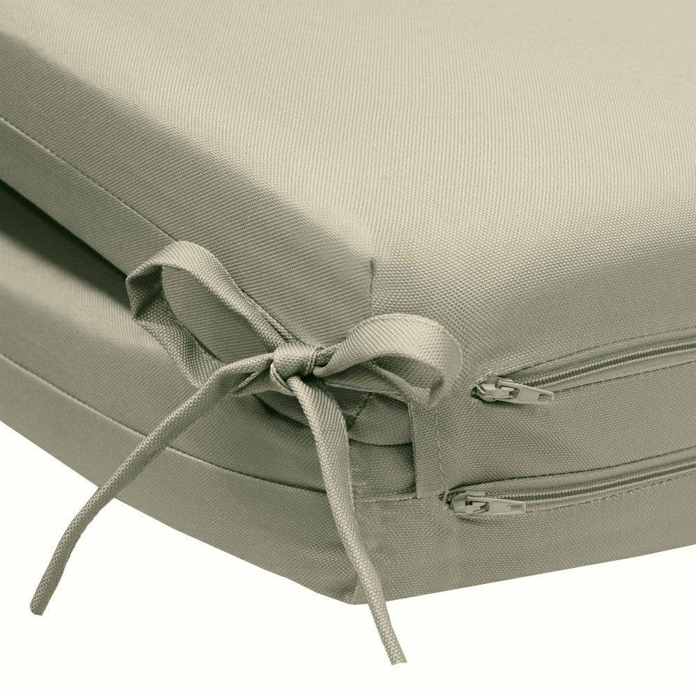 Outdoor Polypropylene Lounger Cushion 22"x73", Sage | Plow & Hearth