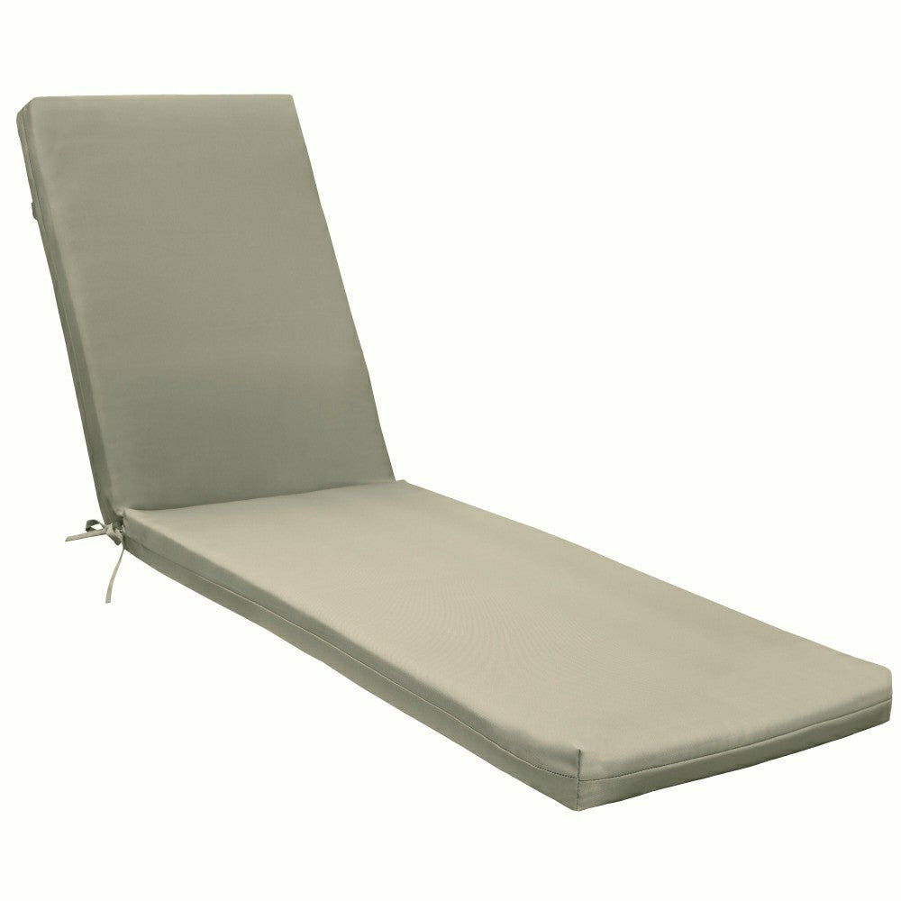 Outdoor Polypropylene Lounger Cushion 22"x73", Sage | Plow & Hearth