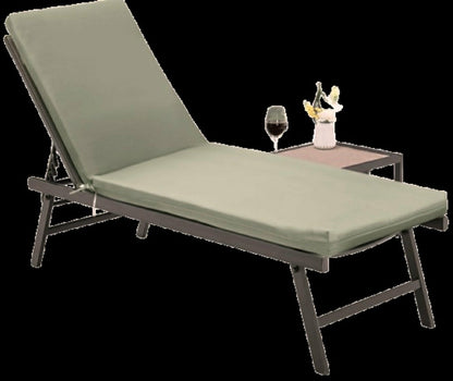 Outdoor Polypropylene Lounger Cushion 22"x73", Sage | Plow & Hearth