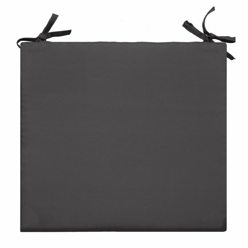 Outdoor Polypropylene Arm Chair Cushion 18"x19", Solid Black | Plow & Hearth