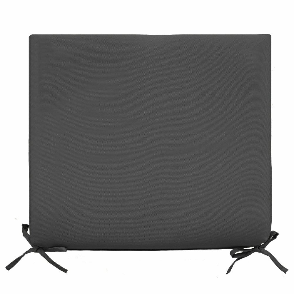 Outdoor Polypropylene Arm Chair Cushion 18"x19", Solid Black | Plow & Hearth