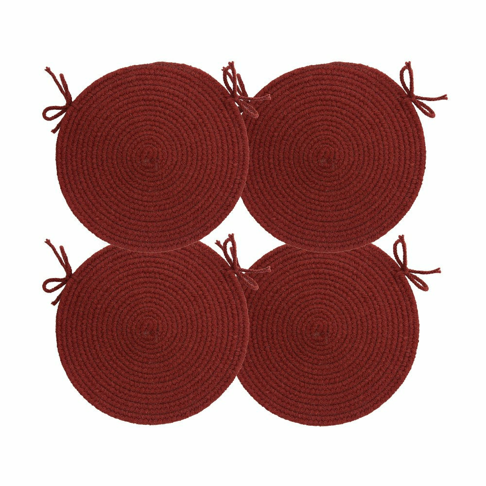 Blue Ridge Wool Braided Chair Pads Set of 4 | Plow & Hearth