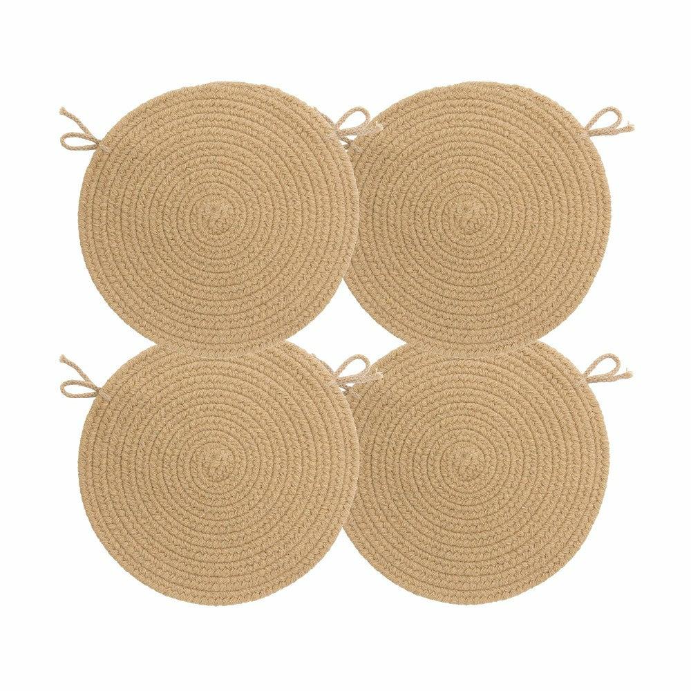 Blue Ridge Wool Braided Chair Pads Set of 4 | Plow & Hearth
