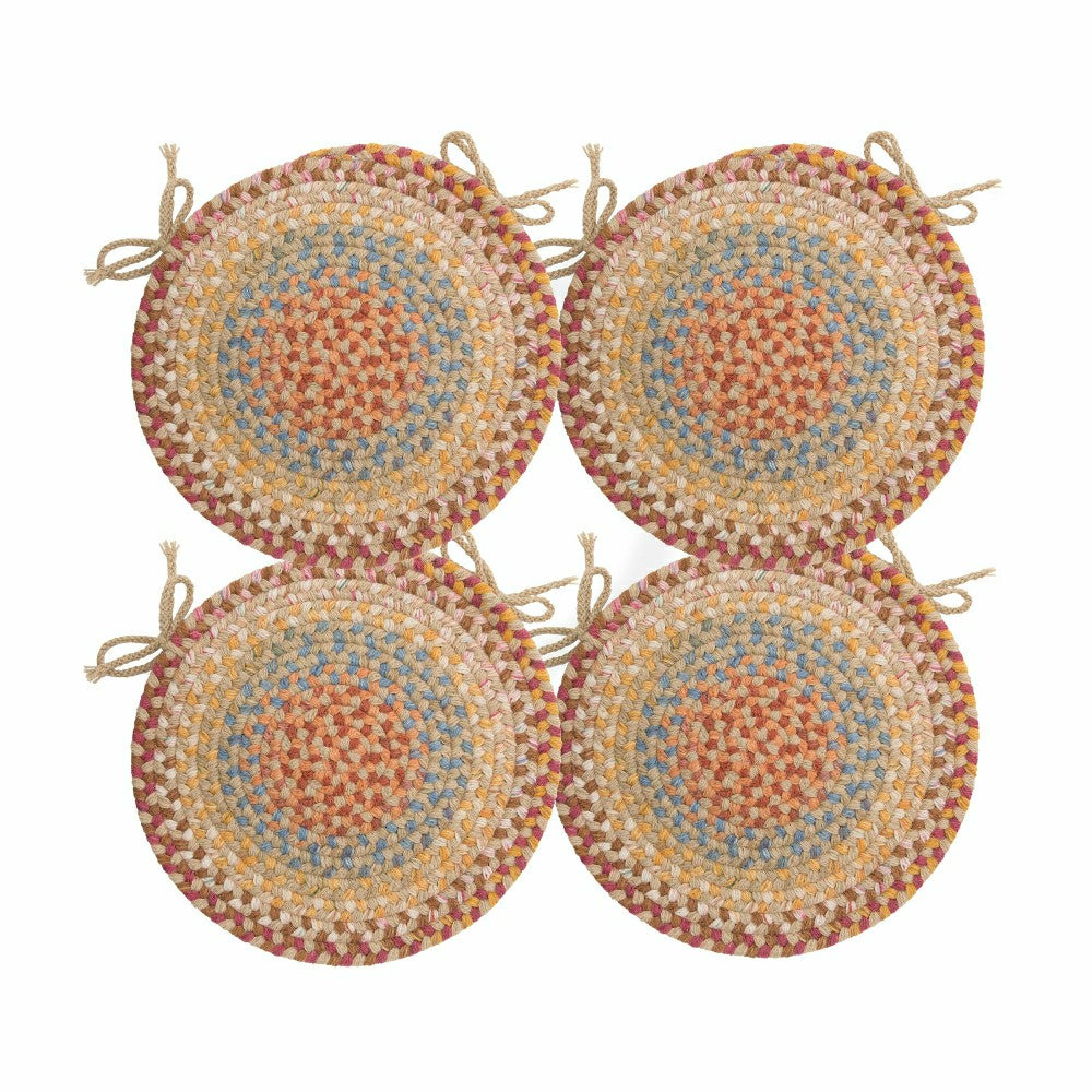 Blue Ridge Wool Braided Chair Pads Set of 4 | Plow & Hearth