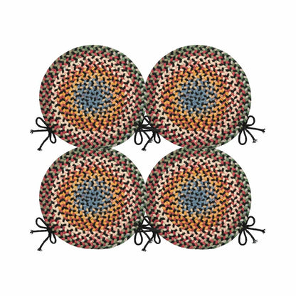 Blue Ridge Wool Braided Chair Pads Set of 4 | Plow & Hearth