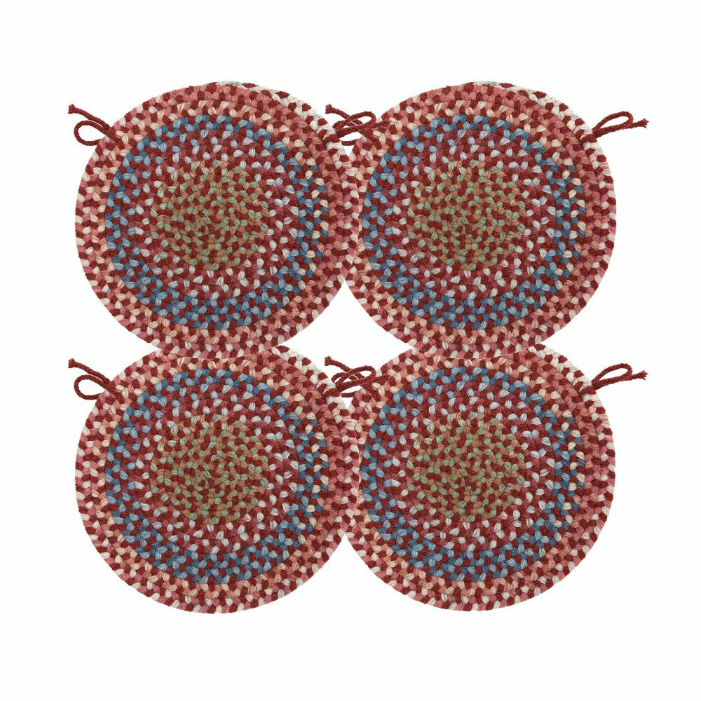 Blue Ridge Wool Braided Chair Pads Set of 4 | Plow & Hearth