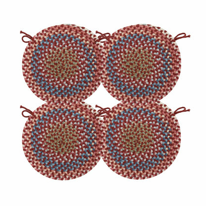 Blue Ridge Wool Braided Chair Pads Set of 4 | Plow & Hearth