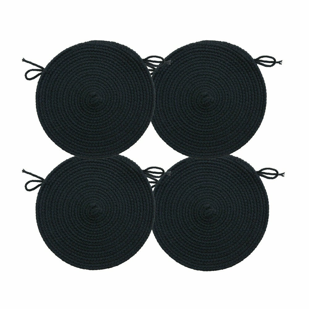 Blue Ridge Wool Braided Chair Pads Set of 4 | Plow & Hearth