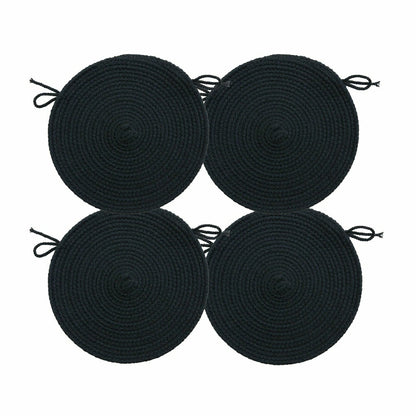 Blue Ridge Wool Braided Chair Pads Set of 4 | Plow & Hearth