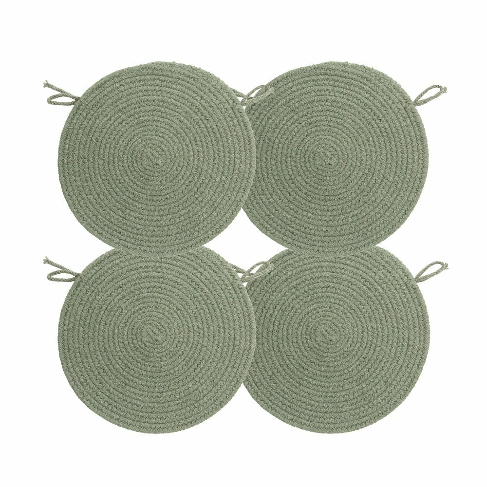 Blue Ridge Wool Braided Chair Pads Set of 4 | Plow & Hearth