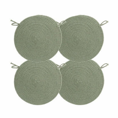 Blue Ridge Wool Braided Chair Pads Set of 4 | Plow & Hearth