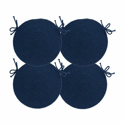 Blue Ridge Wool Braided Chair Pads Set of 4 | Plow & Hearth