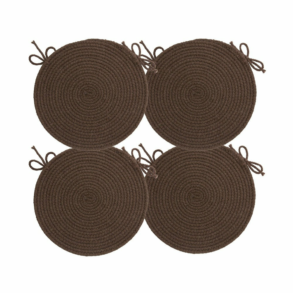 Blue Ridge Wool Braided Chair Pads Set of 4 | Plow & Hearth