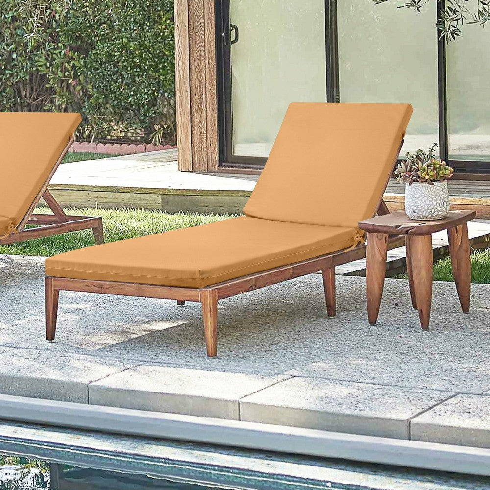 Outdoor Polypropylene Lounger Cushion 22"x73", Mustard | Plow & Hearth