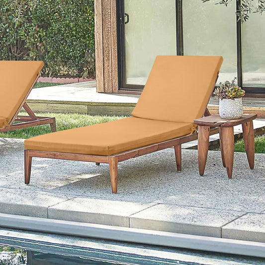 Outdoor Polypropylene Lounger Cushion 22"x73", Mustard | Plow & Hearth