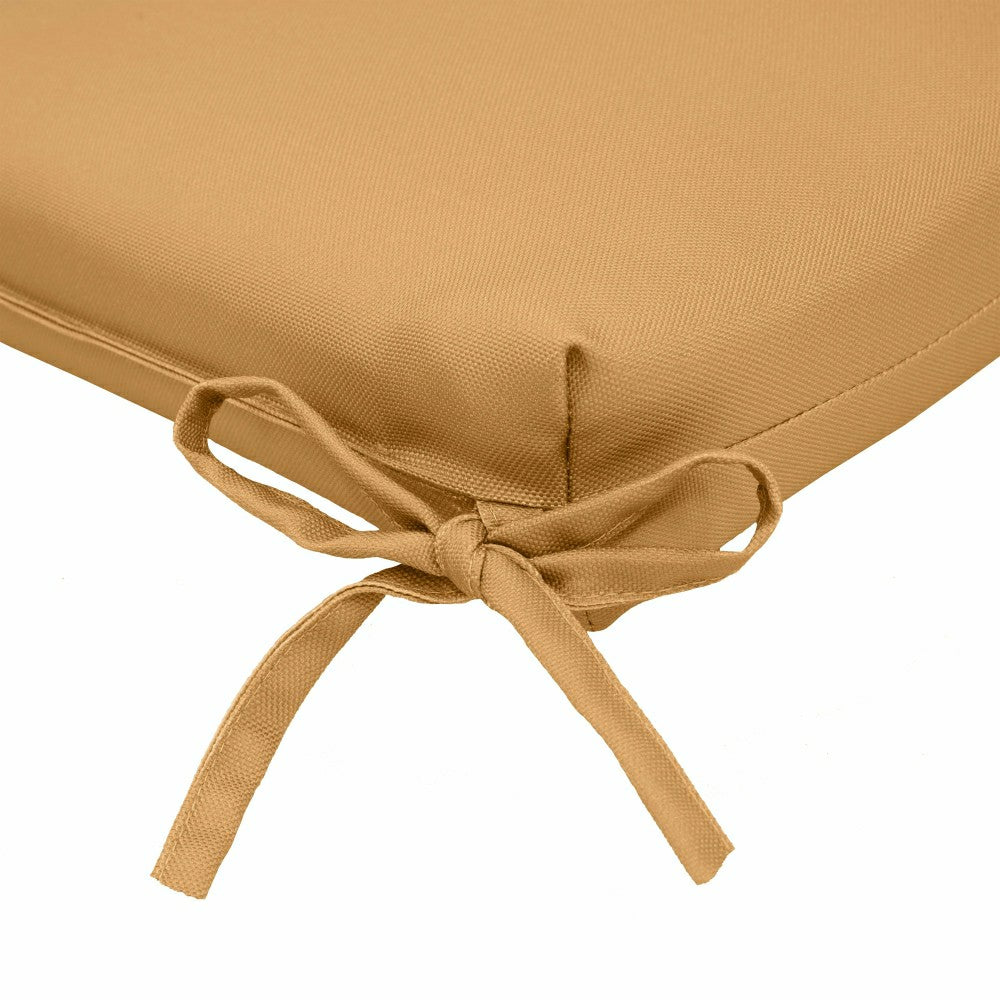 Outdoor Polypropylene Arm Chair Cushion 18"x19", Mustard | Plow & Hearth