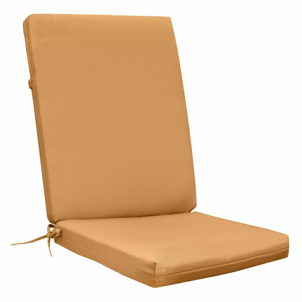 Outdoor Polypropylene High Back Cushion 20"x45", Mustard | Plow & Hearth