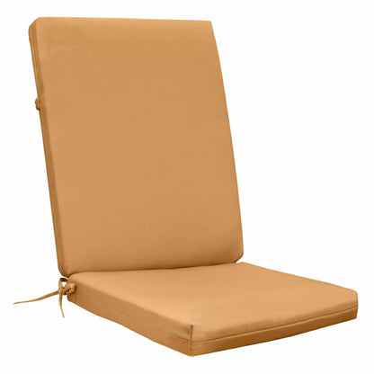 Outdoor Polypropylene High Back Cushion 20"x45", Mustard | Plow & Hearth