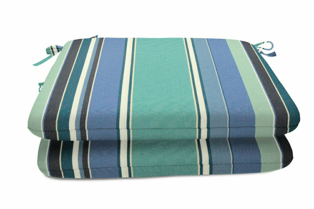 Polyester Classic Seat Pad 20"x18", Set of 2, Blue | Plow & Hearth