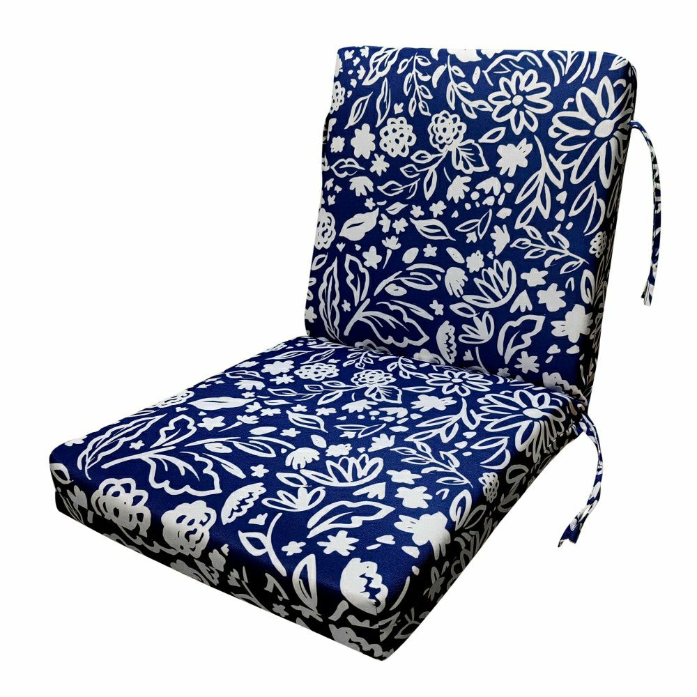 Classic Club Cushion with Ties | Plow & Hearth