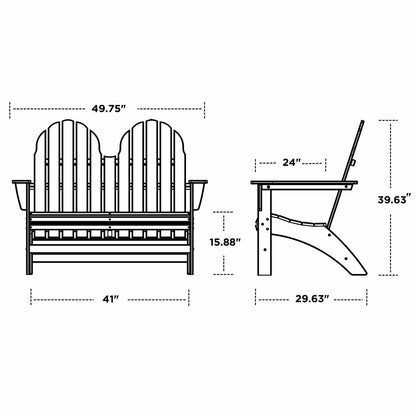 POLYWOOD® Adirondack Bench | Plow & Hearth