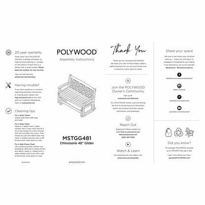 POLYWOOD® Chinoiserie Glider | Plow & Hearth