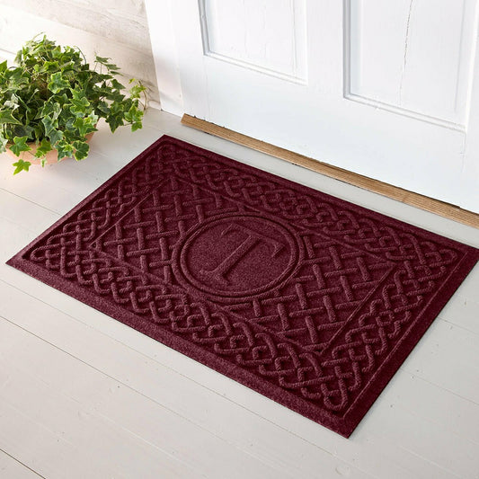 WaterHog® Cable Weave Doormat with Single Initial, 2' x 3' | Plow & Hearth