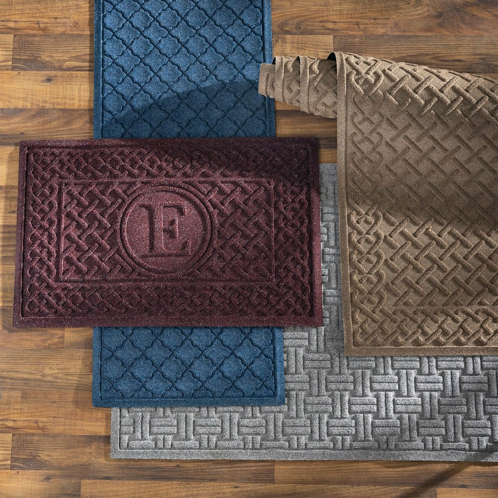 WaterHog® Cable Weave Doormat with Single Initial, 2' x 3' | Plow & Hearth