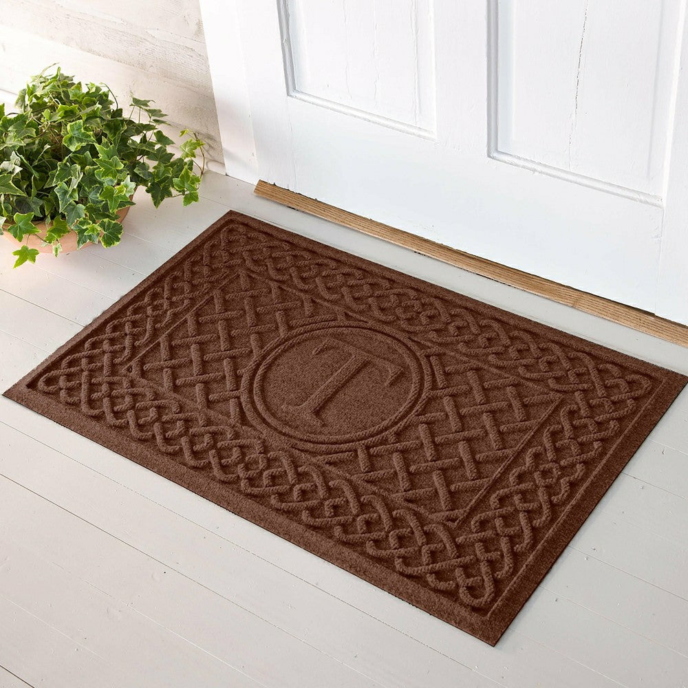 WaterHog® Cable Weave Doormat with Single Initial, 2' x 3' | Plow & Hearth