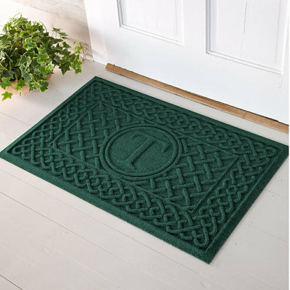WaterHog® Cable Weave Doormat with Single Initial, 2' x 3' | Plow & Hearth
