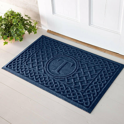 WaterHog® Cable Weave Doormat with Single Initial, 2' x 3' | Plow & Hearth