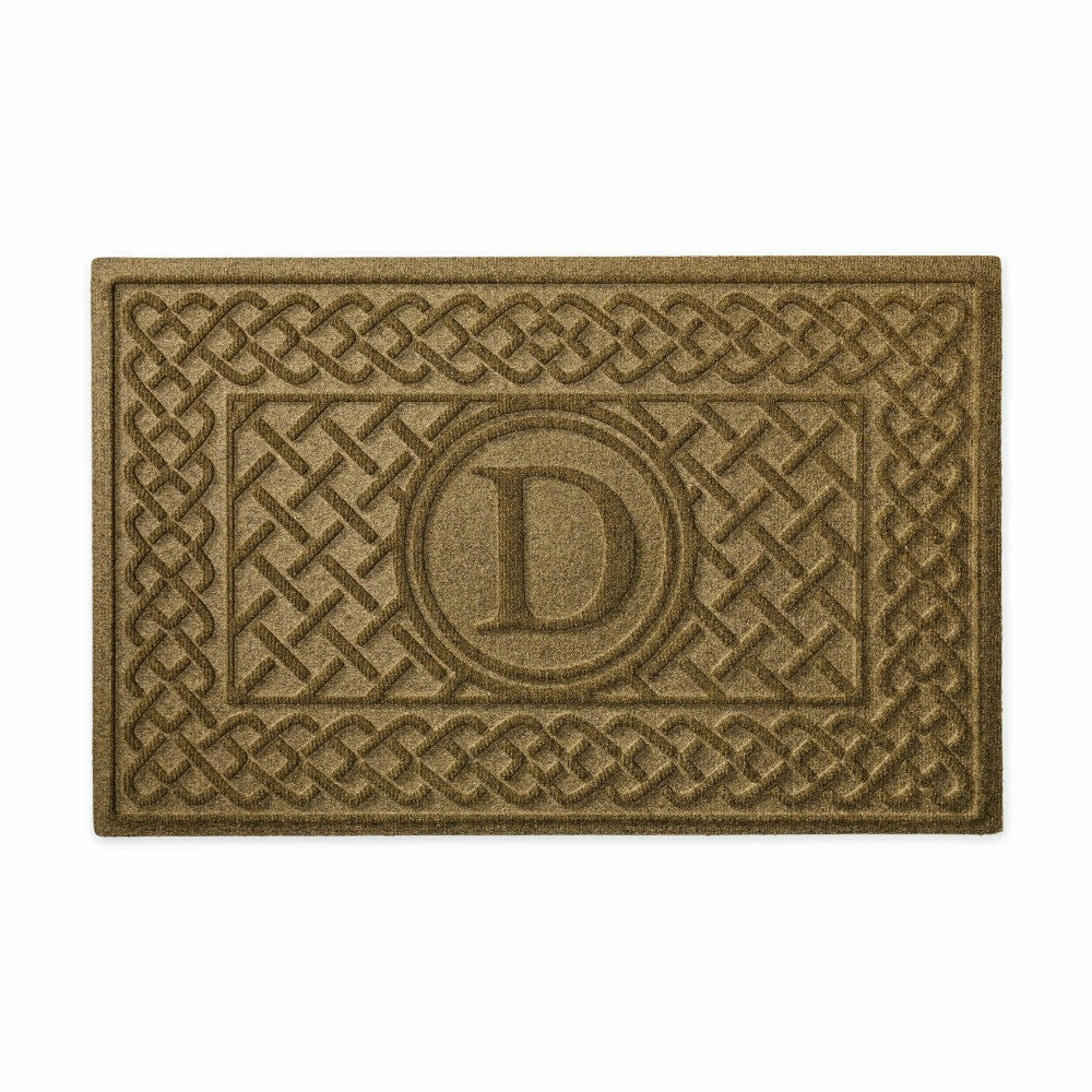 WaterHog® Cable Weave Doormat with Single Initial, 2' x 3' | Plow & Hearth