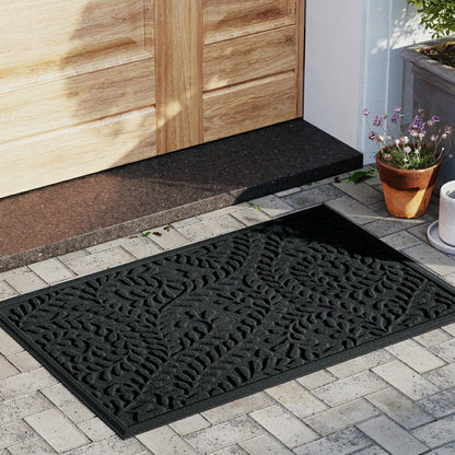 WaterHog® Indoor/Outdoor Leaves Doormat, 20" x 30" | Plow & Hearth