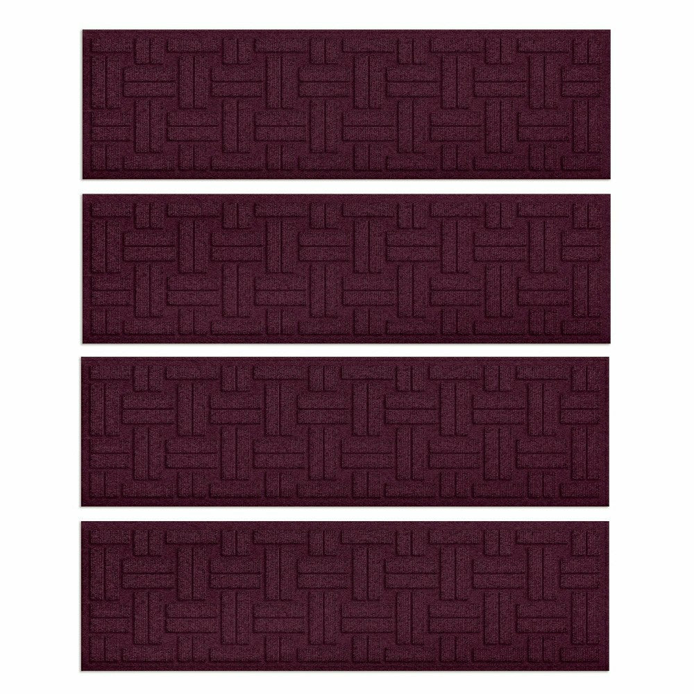 WaterHog® Basket Weave Stair Tread Mats, Set of 4 | Plow & Hearth