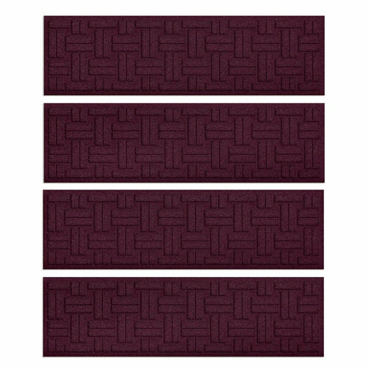 WaterHog® Basket Weave Stair Tread Mats, Set of 4 | Plow & Hearth