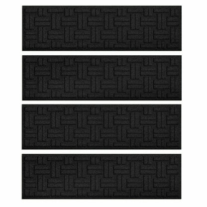 WaterHog® Basket Weave Stair Tread Mats, Set of 4 | Plow & Hearth
