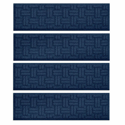 WaterHog® Basket Weave Stair Tread Mats, Set of 4 | Plow & Hearth
