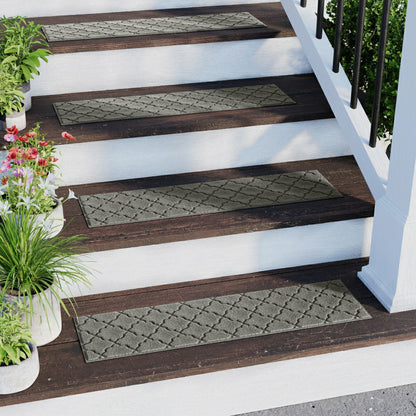 WaterHog® Cordova 8.5"x30" Indoor Outdoor Stair Treads, Set of 4 | Plow & Hearth