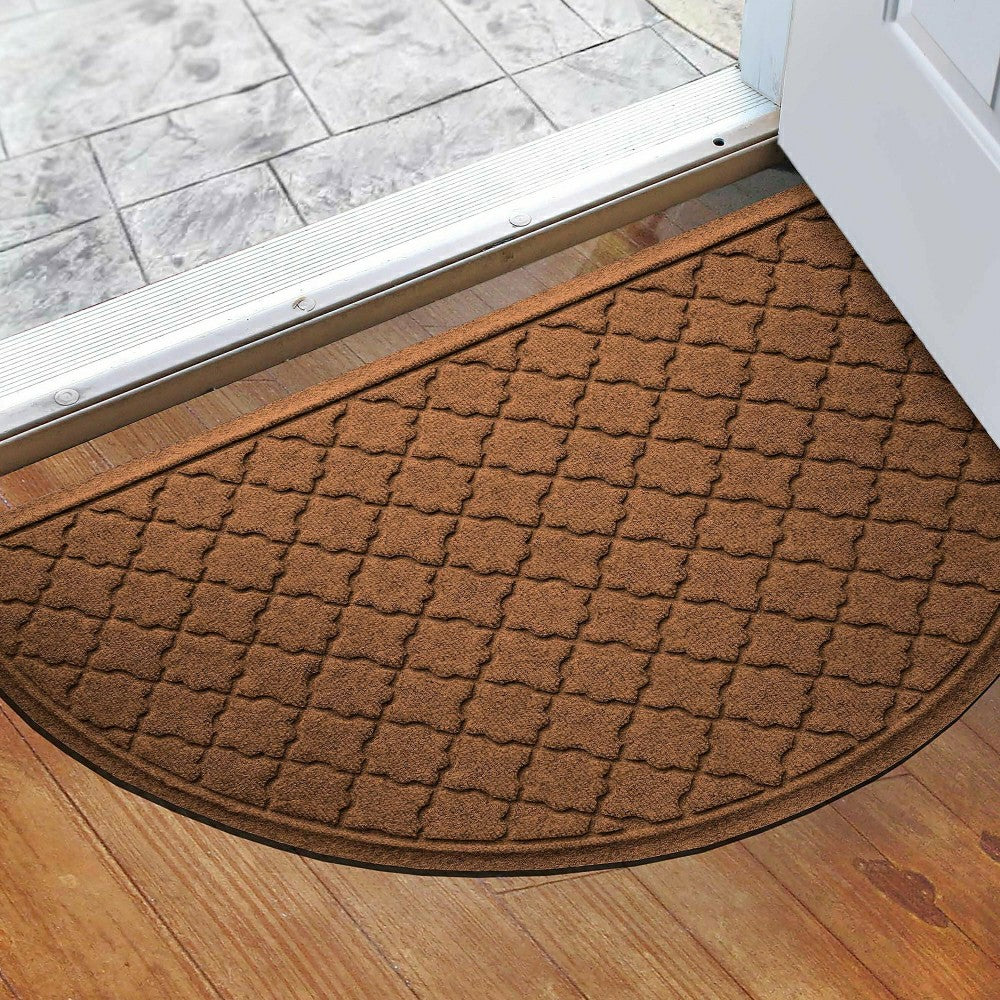 WaterHog® Cordova 24"x39" Half Round Indoor Outdoor Doormat | Plow & Hearth