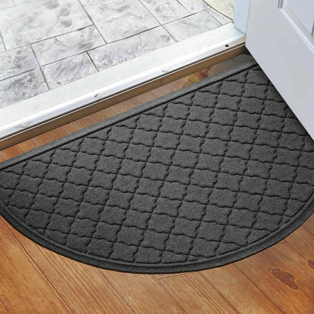 WaterHog® Cordova 24"x39" Half Round Indoor Outdoor Doormat | Plow & Hearth
