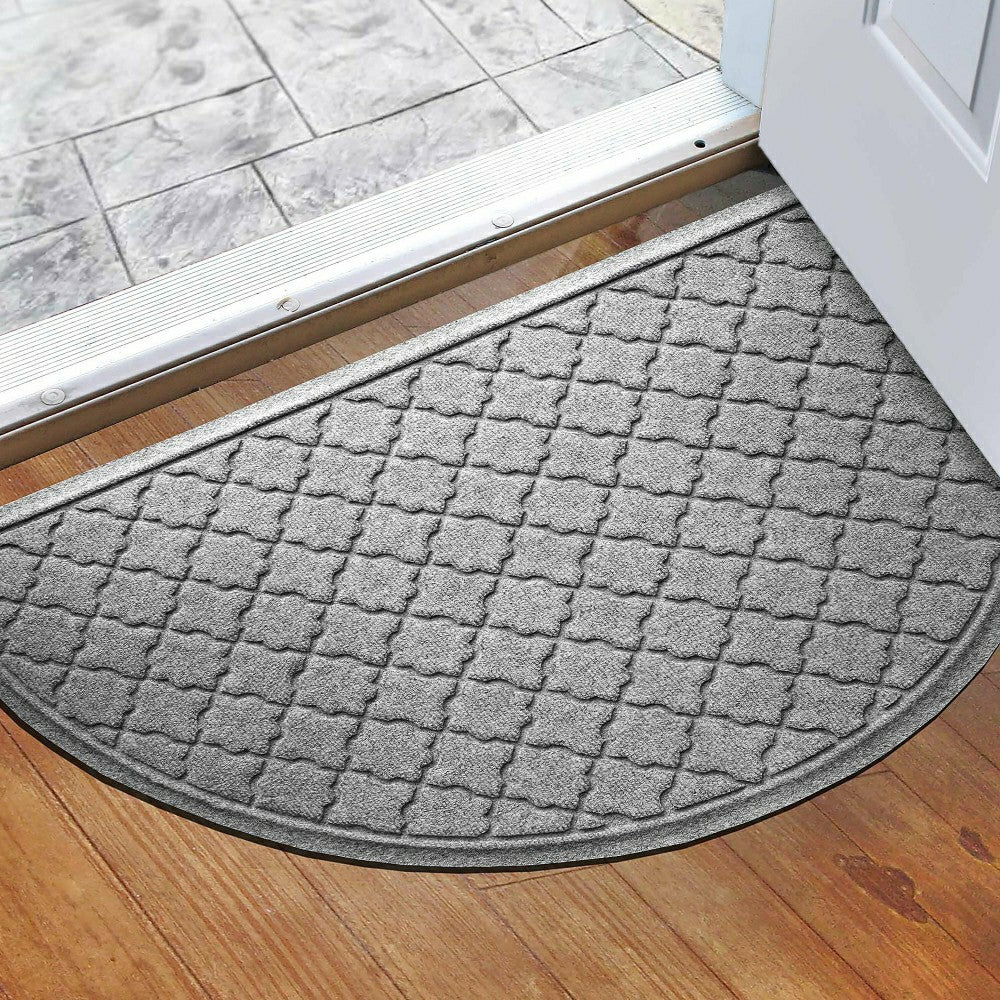 WaterHog® Cordova 24"x39" Half Round Indoor Outdoor Doormat | Plow & Hearth
