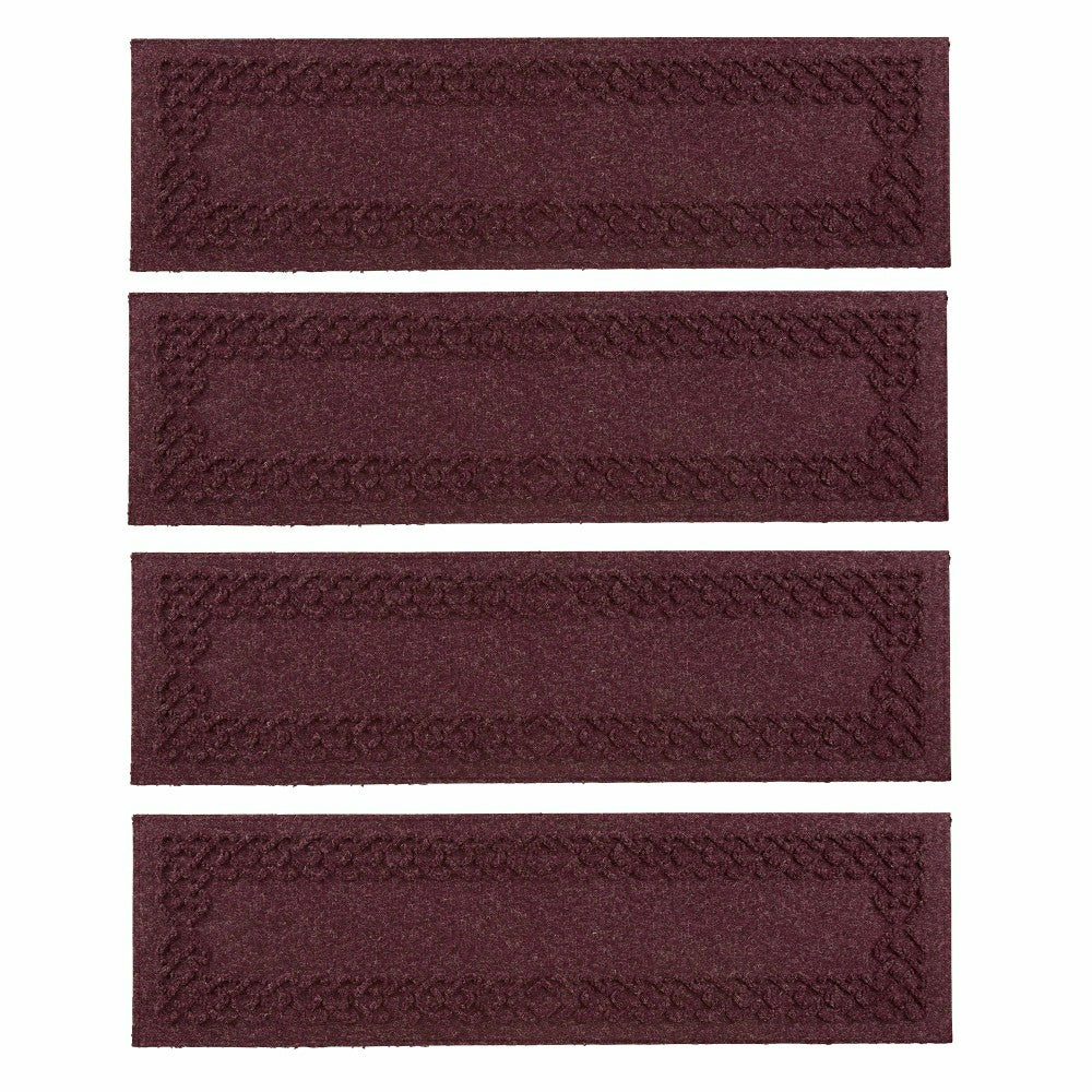 WaterHog® Cable Weave Stair Tread Mats, Set of 4 | Plow & Hearth