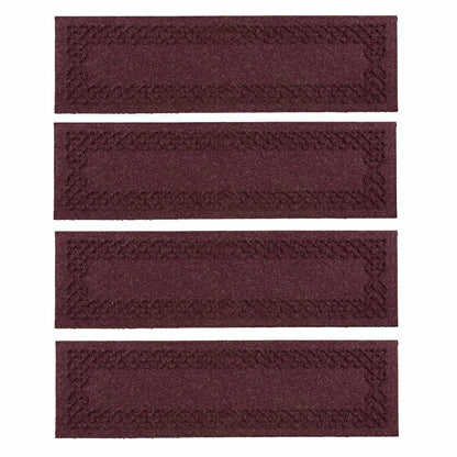 WaterHog® Cable Weave Stair Tread Mats, Set of 4 | Plow & Hearth